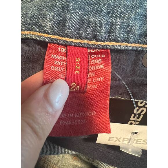 NWT VINTAGE Express Women's Low Rise Eva Bootcut Jeans Denim Blue Size 2R - Picture 9 of 12